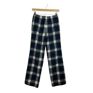 Vintage Pendleton Women’s Wool Pants Trousers 24x29 USA Made Plaid Green